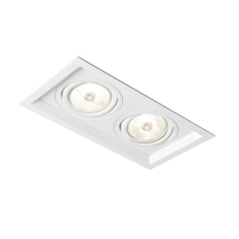 SPOT DE EMBUTIR RECUADO CHANFRADO RETANGULAR DUPLO PAR30 32,4X17,9X15CM ALUMÍNIO | NEWLINE M51362 SPOT DE EMBUTIR RECUADO CHANFRADO RETANGULAR DUPLO PAR30 32,4X17,9X15CM ALUMÍNIO | NEWLINE M51362