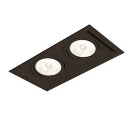 SPOT DE EMBUTIR RECUADO CHANFRADO RETANGULAR DUPLO PAR30 32,4X17,9X15CM ALUMÍNIO | NEWLINE M51362 SPOT DE EMBUTIR RECUADO CHANFRADO RETANGULAR DUPLO PAR30 32,4X17,9X15CM ALUMÍNIO | NEWLINE M51362