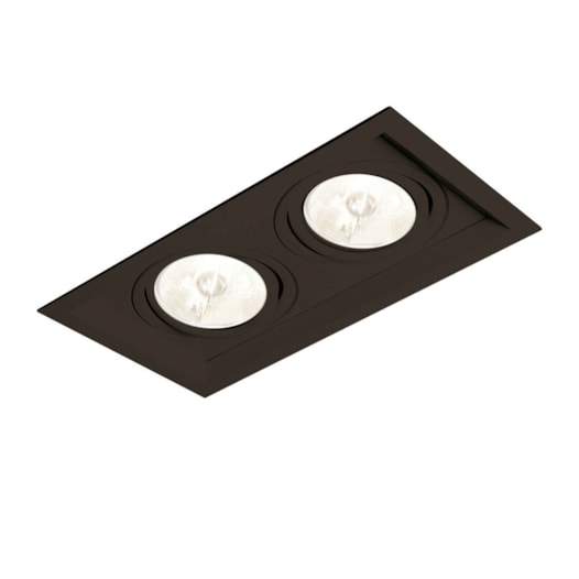 SPOT DE EMBUTIR RECUADO CHANFRADO RETANGULAR DUPLO PAR30 32,4X17,9X15CM ALUMÍNIO | NEWLINE M51362 SPOT DE EMBUTIR RECUADO CHANFRADO RETANGULAR DUPLO PAR30 32,4X17,9X15CM ALUMÍNIO | NEWLINE M51362