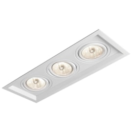 SPOT DE EMBUTIR RECUADO CHANFRADO RETANGULAR TRIPLO AR111 46,9X17,9X8,5CM ALUMÍNIO | NEWLINE IN51353 SPOT DE EMBUTIR RECUADO CHANFRADO RETANGULAR TRIPLO AR111 46,9X17,9X8,5CM ALUMÍNIO | NEWLINE IN51353