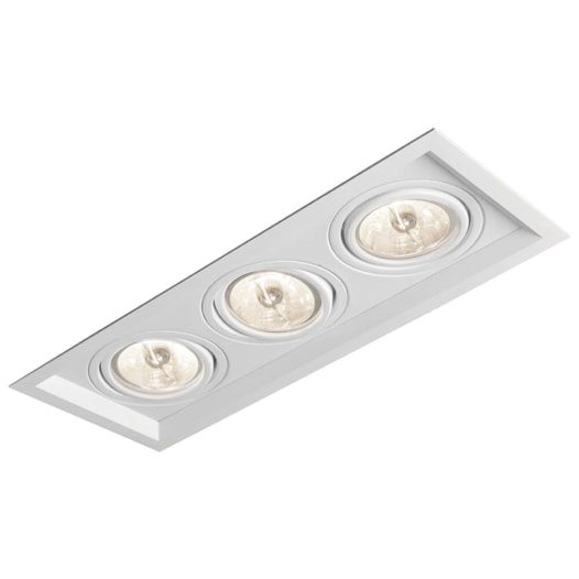 SPOT DE EMBUTIR RECUADO CHANFRADO RETANGULAR TRIPLO AR111 46,9X17,9X8,5CM ALUMÍNIO | NEWLINE IN51353 SPOT DE EMBUTIR RECUADO CHANFRADO RETANGULAR TRIPLO AR111 46,9X17,9X8,5CM ALUMÍNIO | NEWLINE IN51353