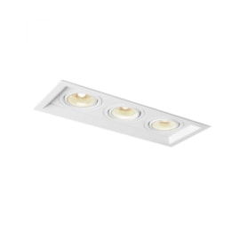 SPOT DE EMBUTIR RECUADO CHANFRADO RETANGULAR TRIPLO AR70 34,6X13,8X8CM ALUMÍNIO | NEWLINE M51343 SPOT DE EMBUTIR RECUADO CHANFRADO RETANGULAR TRIPLO AR70 34,6X13,8X8CM ALUMÍNIO | NEWLINE M51343