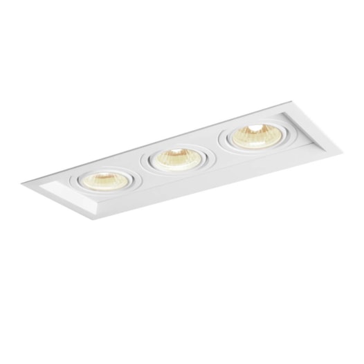 SPOT DE EMBUTIR RECUADO CHANFRADO RETANGULAR TRIPLO PAR20 34,6X13,8X12CM ALUMÍNIO | NEWLINE IN50333 SPOT DE EMBUTIR RECUADO CHANFRADO RETANGULAR TRIPLO PAR20 34,6X13,8X12CM ALUMÍNIO | NEWLINE IN50333