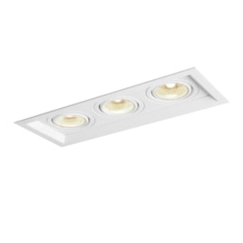 SPOT DE EMBUTIR RECUADO CHANFRADO RETANGULAR TRIPLO PAR20 34,6X13,8X12CM ALUMÍNIO | NEWLINE M50333 SPOT DE EMBUTIR RECUADO CHANFRADO RETANGULAR TRIPLO PAR20 34,6X13,8X12CM ALUMÍNIO | NEWLINE M50333