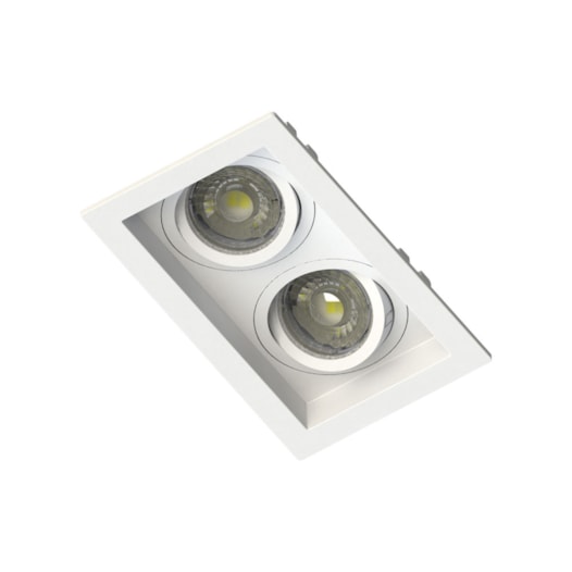 SPOT DE EMBUTIR RECUADO DUPLO DICROICA PAR16 TERMOPLÁSTICO BRANCO | SAVE ENERGY SE-330.2893 SPOT DE EMBUTIR RECUADO DUPLO DICROICA PAR16 TERMOPLÁSTICO BRANCO | SAVE ENERGY SE-330.2893