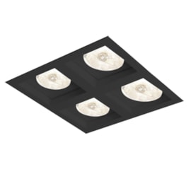 SPOT DE EMBUTIR RECUADO FLAT QUADRADO QUÁDRUPLO AR70 21X21X8,5CM ALUMÍNIO | NEWLINE IN65144 SPOT DE EMBUTIR RECUADO FLAT QUADRADO QUÁDRUPLO AR70 21X21X8,5CM ALUMÍNIO | NEWLINE IN65144