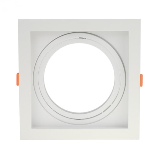 SPOT DE EMBUTIR RECUADO QUADRADO AR111 17X17X4,3CM PVC BRANCO | GAYA 8256 SPOT DE EMBUTIR RECUADO QUADRADO AR111 17X17X4,3CM PVC BRANCO | GAYA 8256