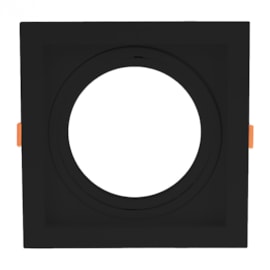 SPOT DE EMBUTIR RECUADO QUADRADO AR111 17X17X4,3CM PVC PRETO | GAYA 8257 SPOT DE EMBUTIR RECUADO QUADRADO AR111 17X17X4,3CM PVC PRETO | GAYA 8257