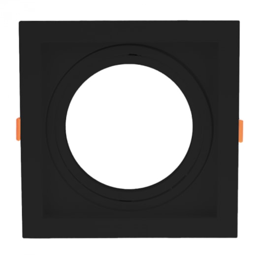 SPOT DE EMBUTIR RECUADO QUADRADO AR111 17X17X4,3CM PVC PRETO | GAYA 8257 SPOT DE EMBUTIR RECUADO QUADRADO AR111 17X17X4,3CM PVC PRETO | GAYA 8257