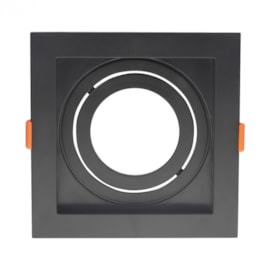 SPOT DE EMBUTIR RECUADO QUADRADO AR70 13X13X4,35CM PVC PRETO | GAYA 8251 SPOT DE EMBUTIR RECUADO QUADRADO AR70 13X13X4,35CM PVC PRETO | GAYA 8251