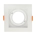 SPOT DE EMBUTIR RECUADO QUADRADO DICROICA PAR16 10,2X10,2X4,15CM PVC BRANCO | GAYA 8248