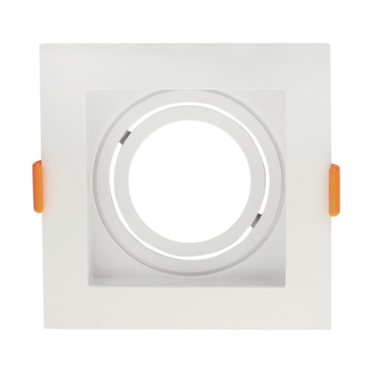 SPOT DE EMBUTIR RECUADO QUADRADO DICROICA PAR16 10,2X10,2X4,15CM PVC BRANCO | GAYA 8248 SPOT DE EMBUTIR RECUADO QUADRADO DICROICA PAR16 10,2X10,2X4,15CM PVC BRANCO | GAYA 8248