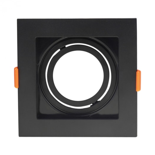 SPOT DE EMBUTIR RECUADO QUADRADO DICROICA PAR16 10,2X10,2X4,15CM PVC PRETO | GAYA 8249 SPOT DE EMBUTIR RECUADO QUADRADO DICROICA PAR16 10,2X10,2X4,15CM PVC PRETO | GAYA 8249