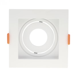 SPOT DE EMBUTIR RECUADO QUADRADO MINI DICROICA 7,5X7,5X4,1CM PVC BRANCO | GAYA 8246 SPOT DE EMBUTIR RECUADO QUADRADO MINI DICROICA 7,5X7,5X4,1CM PVC BRANCO | GAYA 8246