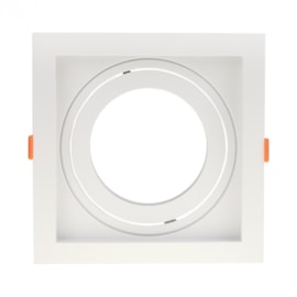 SPOT DE EMBUTIR RECUADO QUADRADO PAR30 17X17X4,3CM PVC BRANCO | GAYA 8254