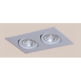SPOT DE EMBUTIR RETANGULAR 13,5X7,5X4CM 2X MR11 GZ10 ALUMÍNIO | BELLUCE G8002 SPOT DE EMBUTIR RETANGULAR 13,5X7,5X4CM 2X MR11 GZ10 ALUMÍNIO | BELLUCE G8002