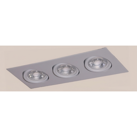 SPOT DE EMBUTIR RETANGULAR 20X7,5X4CM 3X MR11 GZ10 ALUMÍNIO | BELLUCE G8003 SPOT DE EMBUTIR RETANGULAR 20X7,5X4CM 3X MR11 GZ10 ALUMÍNIO | BELLUCE G8003