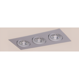 SPOT DE EMBUTIR RETANGULAR 32,5X11,5X12CM 3X PAR20 E27 ALUMÍNIO | BELLUCE G8303