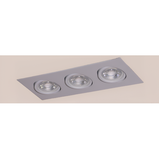 SPOT DE EMBUTIR RETANGULAR 32,5X11,5X12CM 3X PAR20 E27 ALUMÍNIO | BELLUCE G8303