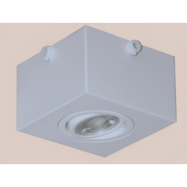 SPOT DE SOBREPOR DIR. COM 2 ENT. 0º - 180º FIO EXTERNO 11X11X7CM PAR16 DICROICA MR16 GU10 ALUMÍNIO | BELLUCE G2301/2P