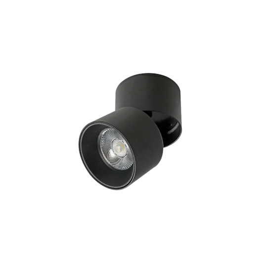 SPOT DE SOBREPOR LED ALNY REDONDO 3000K 10W BIVOLT Ø7X5CM ALUMÍNIO PRETO | NORDECOR 2135