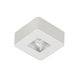 SPOT DE SOBREPOR LED ASIS QUADRADO 3000K 5W BIVOLT BRANCO | NORDECOR 6170