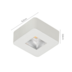 SPOT DE SOBREPOR LED ASIS QUADRADO 3000K 5W BIVOLT BRANCO | NORDECOR 6170