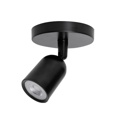 SPOT DE SOBREPOR LED BASIC COM CANOPLA 4000K 7W BIVOLT PRETO | NORDECOR 6133