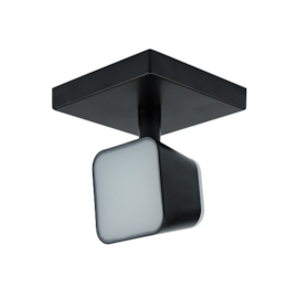 SPOT DE SOBREPOR LED CYLIN 3000K 7W BIVOLT 13,3X8X8CM POLICARBONATO PRETO | NORDECOR 6267