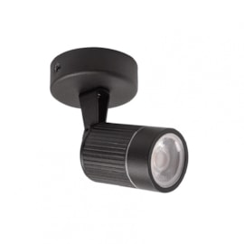 SPOT DE SOBREPOR LED FOCCO 25° EXTERNO 3000K 7W BIVOLT 7,55X5X8,9CM ALUMÍNIO PRETO | STELLA STH7701/30