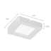 SPOT DE SOBREPOR LED LYAS QUADRADO 1,5X7X7 CM 3000K 2W BIVOLT BRANCO | NORDECOR 6168