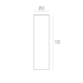 SPOT DE SOBREPOR LED ORION MINI CILÍNDRICO BIVOLT IRC>80 6W 2700K | INTERLIGHT 2151-S