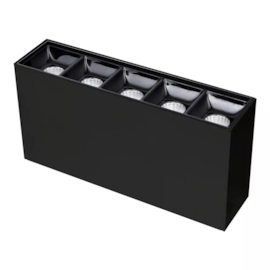 SPOT DE SOBREPOR LED PIACE RETANGULAR QUÍNTUPLO 2700K 10W BIVOLT 7X13,6X3,4CM ALUMÍNIO PRETO | SL ILUMINAÇÃO 2045-270 SPOT DE SOBREPOR LED PIACE RETANGULAR QUÍNTUPLO 2700K 10W BIVOLT 7X13,6X3,4CM ALUMÍNIO PRETO | SL ILUMINAÇÃO 2045-270