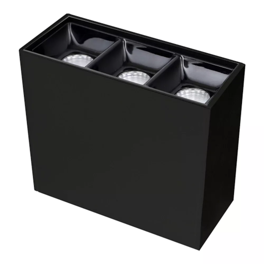 SPOT DE SOBREPOR LED PIACE RETANGULAR TRIPLO 2700K 6W BIVOLT 7X9,4X3,4CM ALUMÍNIO PRETO | SL ILUMINAÇÃO 2045-267 SPOT DE SOBREPOR LED PIACE RETANGULAR TRIPLO 2700K 6W BIVOLT 7X9,4X3,4CM ALUMÍNIO PRETO | SL ILUMINAÇÃO 2045-267