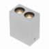 SPOT DE SOBREPOR LED POWERUS 2 FOCOS IRC 90 3000K 4W BIVOLT 7X5,5X3,6CM BRANCO | NORDECOR 6397