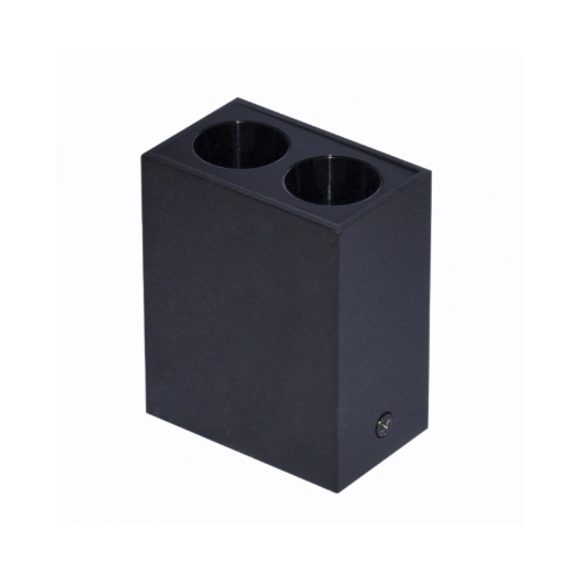 SPOT DE SOBREPOR LED POWERUS 2 FOCOS IRC 90 3000K 4W BIVOLT 7X5,5X3,6CM PRETO | NORDECOR 6398