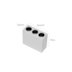 SPOT DE SOBREPOR LED POWERUS 3 FOCOS IRC 90 3000K 6W BIVOLT 7X8,4X3,6CM ALUMÍNIO BRANCO | NORDECOR 6399