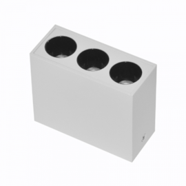 SPOT DE SOBREPOR LED POWERUS 3 FOCOS IRC 90 3000K 6W BIVOLT 7X8,4X3,6CM ALUMÍNIO BRANCO | NORDECOR 6399