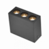 SPOT DE SOBREPOR LED POWERUS 3 FOCOS IRC 90 3000K 6W BIVOLT 7X8,4X3,6CM PRETO | NORDECOR 6400