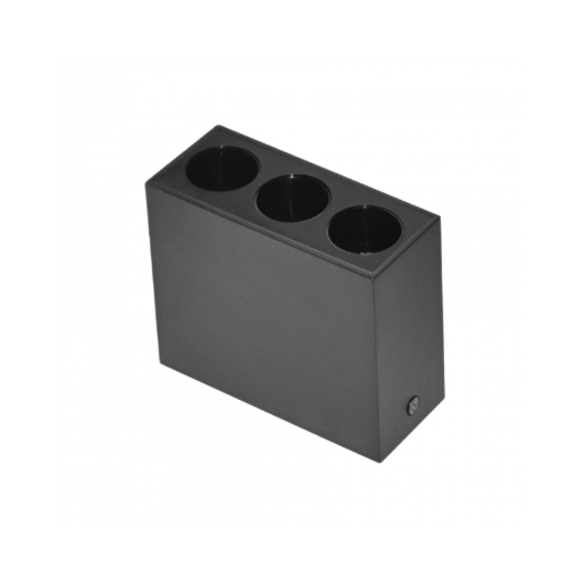 SPOT DE SOBREPOR LED POWERUS 3 FOCOS IRC 90 3000K 6W BIVOLT 7X8,4X3,6CM PRETO | NORDECOR 6400
