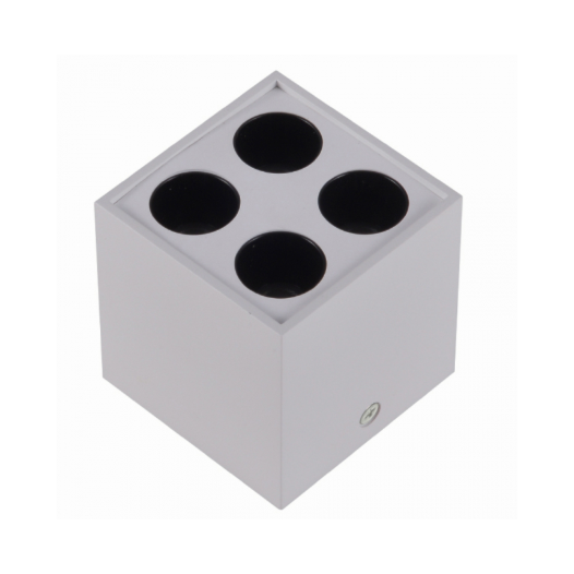 SPOT DE SOBREPOR LED POWERUS 4 FOCOS IRC 90 3000K 8W BIVOLT 7,1X6,6X6,6CM BRANCO | NORDECOR 6385