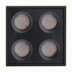 SPOT DE SOBREPOR LED POWERUS 4 FOCOS IRC 90 3000K 8W BIVOLT 7,1X6,6X6,6CM PRETO | NORDECOR 6386