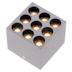 SPOT DE SOBREPOR LED POWERUS 9 FOCOS IRC 90 3000K 18W BIVOLT 8,1X9,6X9,6CM BRANCO | NORDECOR 6387