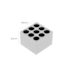 SPOT DE SOBREPOR LED POWERUS 9 FOCOS IRC 90 3000K 18W BIVOLT 8,1X9,6X9,6CM BRANCO | NORDECOR 6387