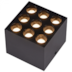SPOT DE SOBREPOR LED POWERUS 9 FOCOS IRC 90 3000K 18W BIVOLT 8,1X9,6X9,6CM PRETO | NORDECOR 6388