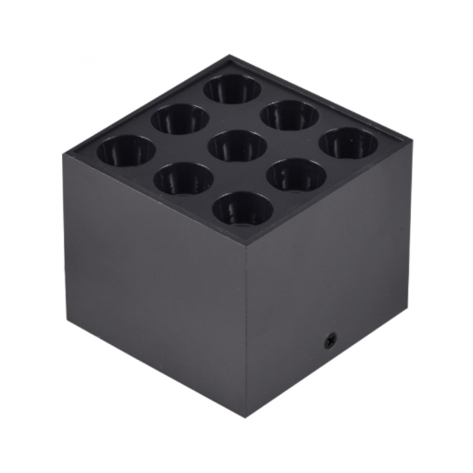 SPOT DE SOBREPOR LED POWERUS 9 FOCOS IRC 90 3000K 18W BIVOLT 8,1X9,6X9,6CM PRETO | NORDECOR 6388