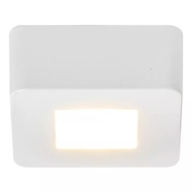 SPOT DE SOBREPOR LED SATERI QUADRADO 3000K 5W BIVOLT 6,2X6,2X2,6CM ALUMÍNIO BRANCO | BELLA ILUMINAÇÃO SAT1ST01BR006