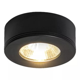 SPOT DE SOBREPOR LED SATERI REDONDO 3000K 5W BIVOLT 7,3X2,6CM ALUMÍNIO PRETO | BELLA ILUMINAÇÃO SAT1ST01PT007