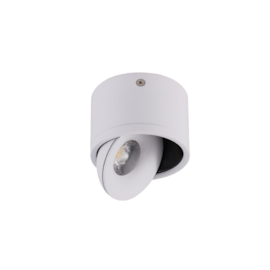SPOT DE SOBREPOR LED SKEL 3000K 7W BIVOLT Ø9X10CM ALUMÍNIO BRANCO | NORDECOR 6316