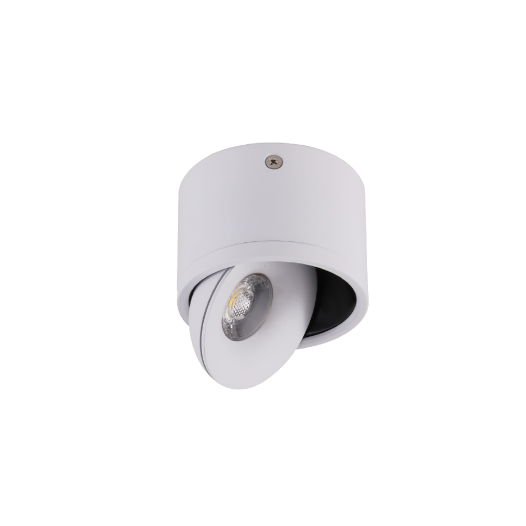 SPOT DE SOBREPOR LED SKEL 3000K 7W BIVOLT Ø9X10CM ALUMÍNIO BRANCO | NORDECOR 6316